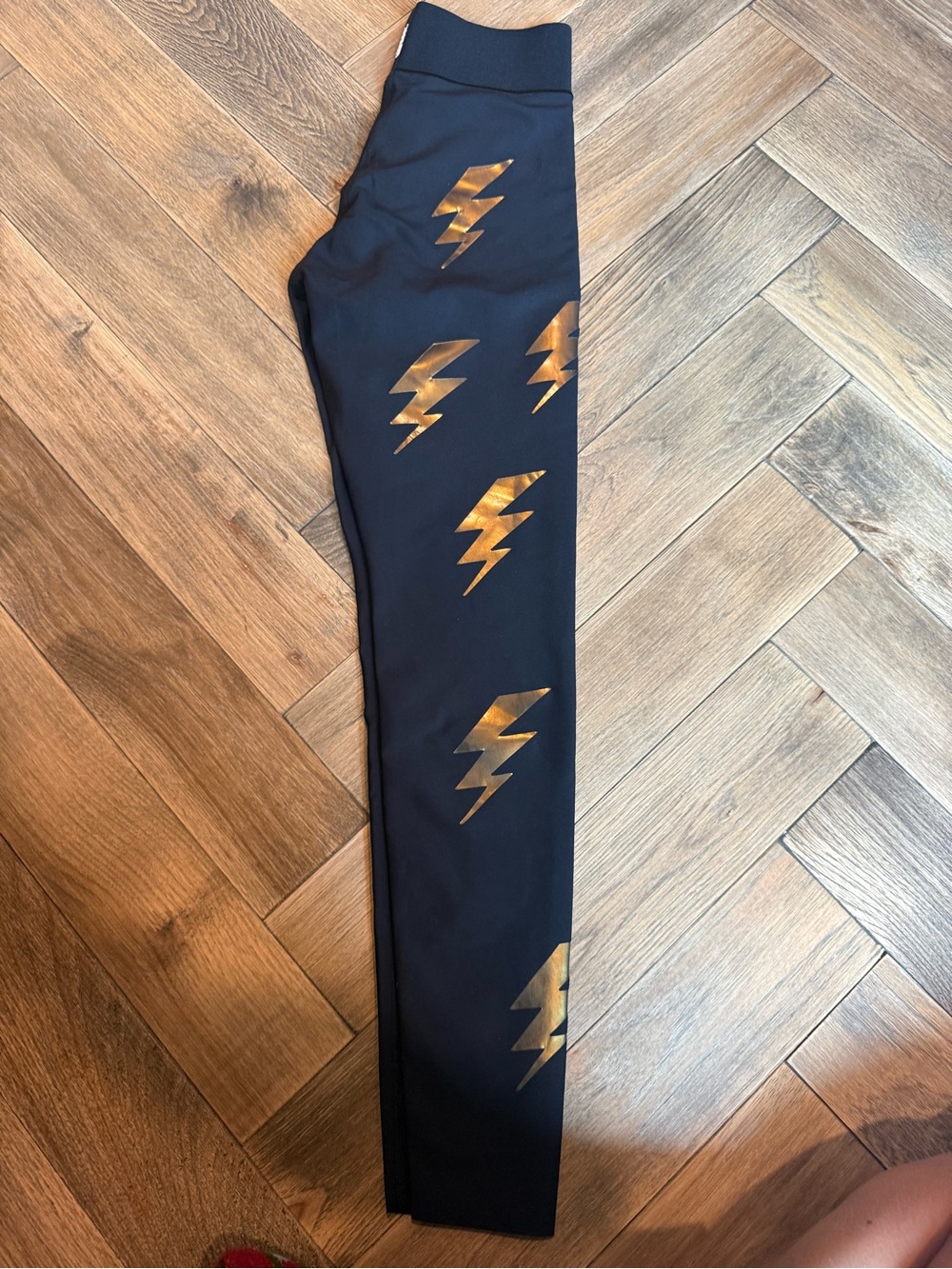 Ultracor Leggings with Gold Lightning Bolts